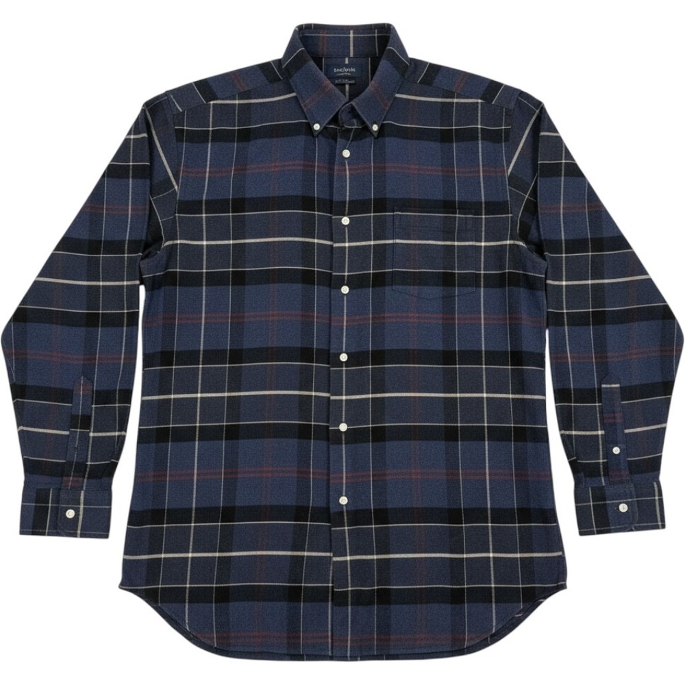 Barbour Lustleigh Shirt Mens XXL Classic Tartan Plaid Flannel Tailored Fit Blue
